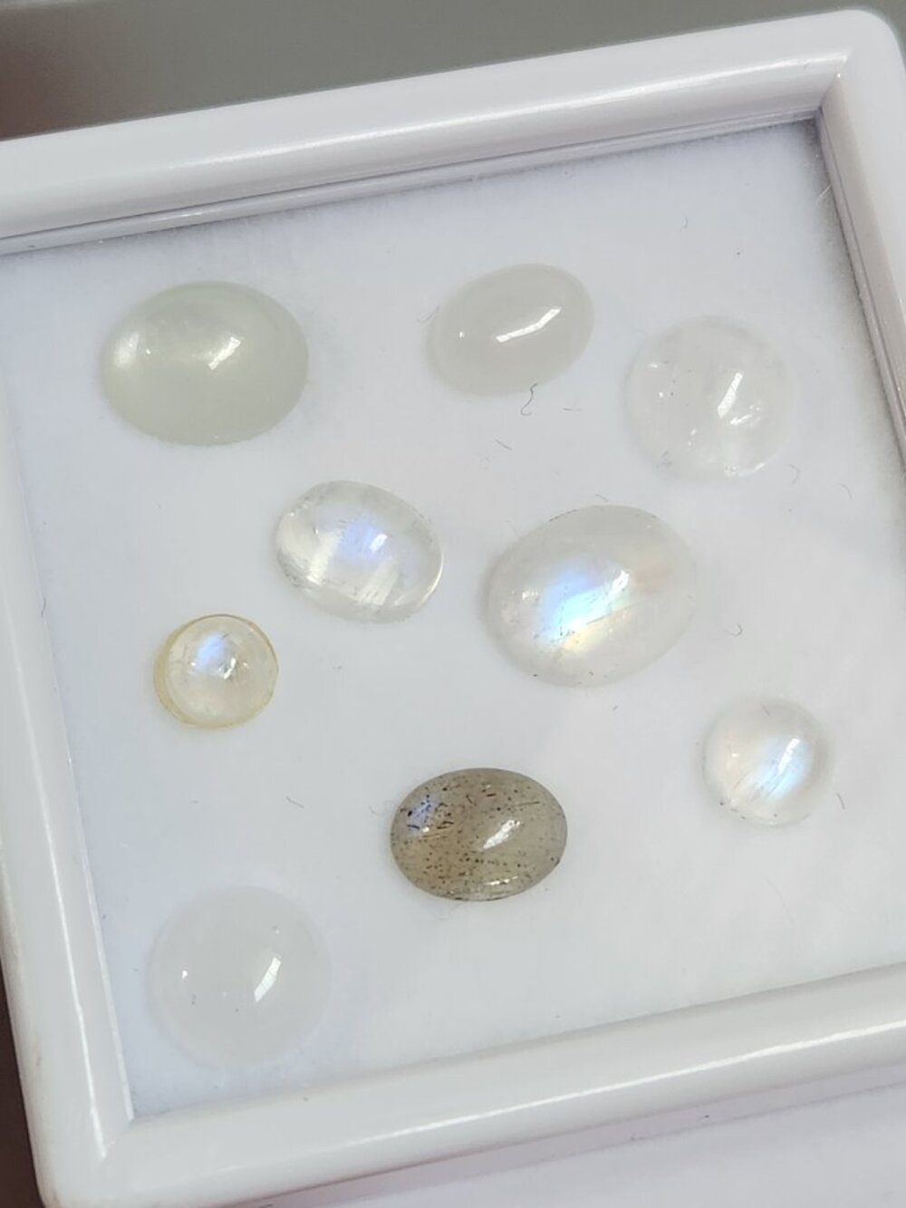 Natural Moonstone Cabochon Gemstone Parcel 17.55 CTW Estate Loose Gems